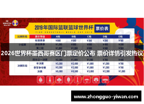 2026世界杯墨西哥赛区门票定价公布 票价详情引发热议